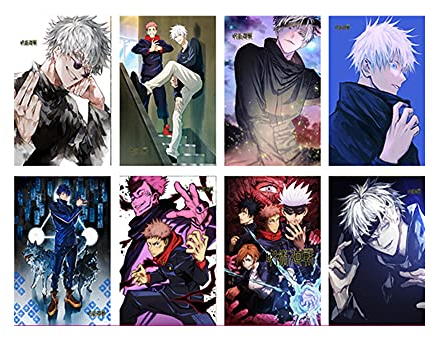 ROSETOR Jujutsu Kaisen Poster, Kunstdrucke, 8 Stück, für Zuhause, Wanddekoration, Kinderzimmer