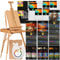 VISWIN Juego de pintura de artista todo en uno, kit de pintura profesional de 147 piezas con caballete francés, juego de pintura al óleo, acuarela y acrílico, lienzo, pincel, paleta, kit de pintura