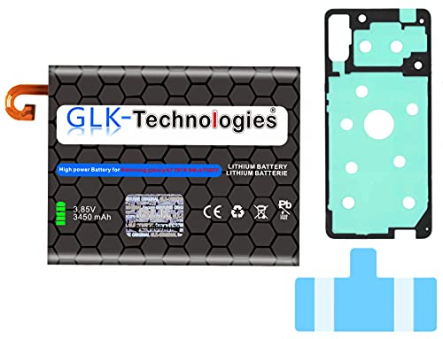 High Power Ersatzakku kompatibel mit Samsung Galaxy A7 (2018) A750 EB-BA750ABU | Original GLK-Technologies Battery | accu | 3450 mAh Akku | inkl. 2X Klebebandsätze NUE