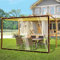 Lona Transparente para Exterior, Lona Transparente, Impermeable con Ojales Tarp, Lona Tejida, toldo Plegable, Resistente a la Intemperie, para (2 x 1 m)