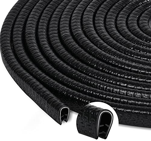 Car Door Edge Guard Protector Strips U Shape Rubber Car Door Seal Trim for Mental Edges Boat, Grip Range 1.0mm to 2.5mm (10m)