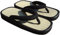 Black Sugar Tongs Résistant Homme Paille Naturelle Sandales Chaussures Maison Déguisement Asie Semelle Antidérapant (XL)