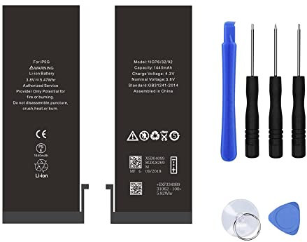 OUISMART® KIT Batterie pour IPHONE (avec Kit Outils, iPhone 5)