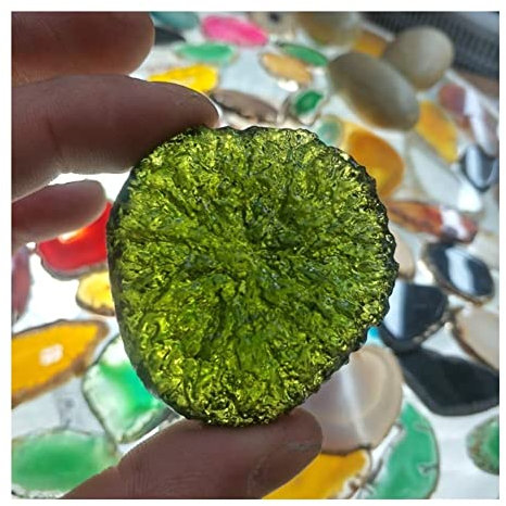 53-55g frei grün. Gem Moldavite. Meteoritenschlagglas tschechisch .SBOTTON-8571