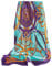 GLORIS Seidenschal Damen 90x90cm Violett Elegante Seidentuch Haare Seidentuch Damen Halstuch Damen Elegant Satintuch Halstuch Seide Bandana Tuch Kopftücher Damen Ansatz Scarf