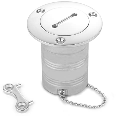 9Tong Treibstoff Tankstutzen Edelstahl einfüllstutzen Boot tankeinfüllstutzen Yacht einfülldeckel für deckbeschläge Wasser Kraftstoff Marine Tankdeckel Boote Tankfüller SUS316 50mm 2''