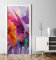 MyMaxxi - Tür bekleben mit Türtapete Türposter Türfolie Selbstklebend 90x200 Bunte Blumen Malerei - Tür verschönern Türaufkleber Türklebefolie Blüte blühen lila