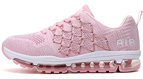 sotirsvs Uomo Donna Air Scarpe Running Sneakers da Ginnastica Corsa Casual da Fitness Scarpe da Tennis Jogging Sportive Rosa 37 EU