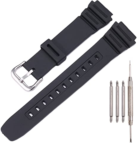 XBHSW Armband aus Kunstharz, kompatibel mit Casio AE-1300 AE-1200 F-108 W-216H AE-1000w SGW-300H AQ-S800W W-800H Herren-Uhrenarmband, Sport, wasserdicht, Silikon-Ersatzarmband