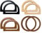 Kellegour 8 Stücke Taschengriffe Holz,D-Form Handtasche Griff,und Runde Handtasche Griffe,Handtasche Handtaschengriff,Zubehör Henkel,für handgemachte Strandtasche Handtaschen Stroh Tasche Geldbörse