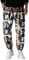 MakingDa Herren-Jogginghose aus Baumwolle mit elastischem Bund, Paisley bedruckter, Hippie-Stil Weite Beinhose, Lockere Passform, bequem für Strand, Spazierengehen, Laufen und Joggen-DZ-2-L