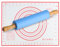 Silicone Rolling Pin, 12 Inch Non Stick, Pastry Pizza Dough Roller with Silicone Baking Mat (Blue)