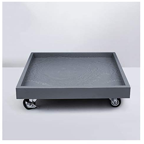 Quadratische Pflanze Caddy auf Rollen Pflanzkübel Indoor-Pflanzer Rollen Rolling Tray Coaster mit Rollen, bewegliches Blumentopf, Pflanzpalette für den Garten (Farbe: