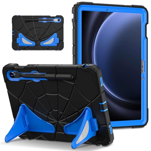 AKABEILA Custodia per tablet per Samsung Galaxy Tab S9 FE/S9/S8/S7 11 pollici 2023 SM-X710, custodia protettiva leggera antiurto robusta con cavalletto portapenne per bambini bambini ragazzi neonati