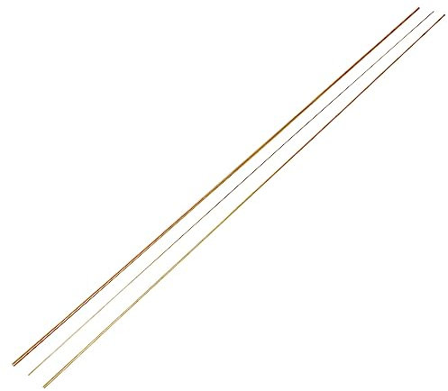 CIYODO 3pcs Solid Brass Rods Kit Diy Craft Making Round Brass Rods for Crafting