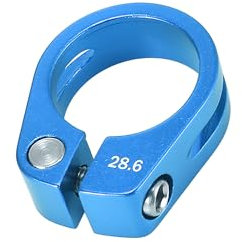 Partuto 28.6mm Aluminium Alloy Bicycle Seat Post Clamp Seat Post Clip Blue Replacement