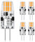 AGOTD LED G4 Lampen, 2W 2700K Warmweiß 12V AC/DC G4 Leuchtmittel, Ersetzt für 20W Halogenlampen, 296LM Birnen, Nicht Dimmbar Stiftsockellampe Glühbirnen, 5er Pack