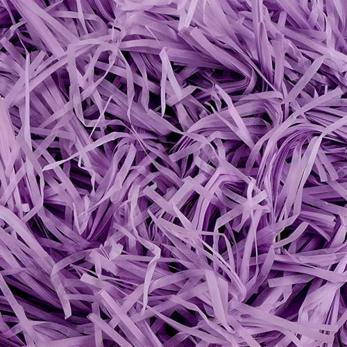 WedDecor Shredded Tissue Paper for Gift Boxes - Packaging & Gift Wrapping Filler, Perfect for Hampers, Basket Stuffing & Packing, Christmas, Weddings, DIY and Crafts, Lilac Purple, 200g