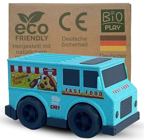 BIOPLAY® Food Truck | Plástico orgánico | Juguete sostenible a partir de 1 año para niños y niñas | Coche interior y exterior | Juguetes a partir de 1 año