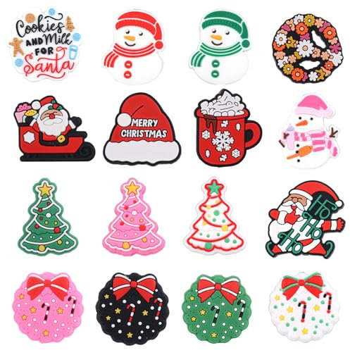 16 Stück Stricknadel Stopper, Stricknadelspitzen Schutz Stricknadel Endkappen Silikon Abdeckung für Stumpfe Nadeln zum Stricken Nähen Nadelstopper Weihnachtsdekoration