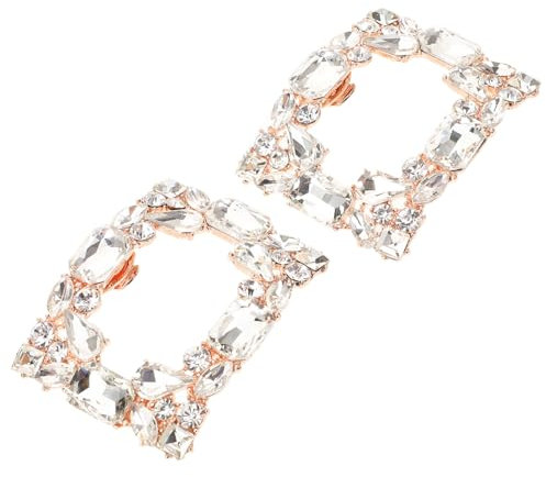 ROMISBABA 2pezzi Fibbie Per Scarpe Accessori Per Matrimoni e Decorazioni Brillanti Per Scarpe Sposa e Speciali