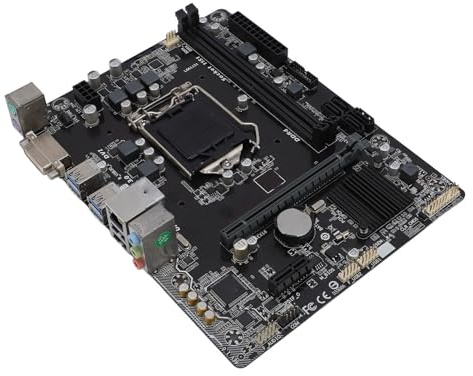 Doppeltes DDR4-Speicher-Motherboard, M-ATX-Desktop-Motherboard mit LGA 1151-CPU-Steckplatz für Core I7 I5 I3 Pentium Celeron, Realtek Gigabit Ethernet, DVI-Ausgang und