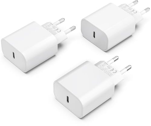 USB C Adapter 25W, USB C Ladegerät PD 3.0 iPhone schnellladegerät für iPhone 14 Plus Max/15/16/13/12/11 X XR 876,iPad stecker Apple netzteil 3er Pack Power Adapter ladestecker netzstecker Charger