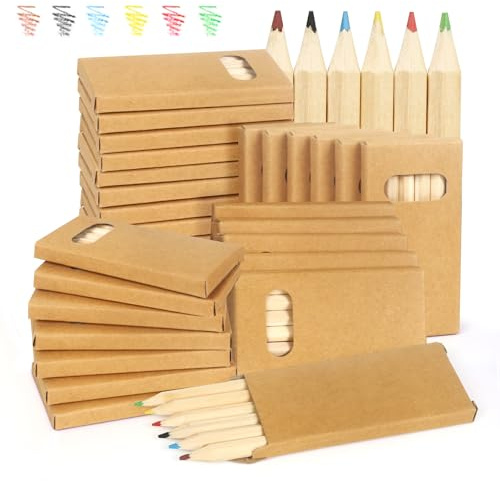 Gudotra 360 Pezzi Kit 60 Matite Colorate Bambini 6 Matite per Scatola Gadget Compleanno Regalini per Bambini Invitati Alunni Fine Anno Scolastico