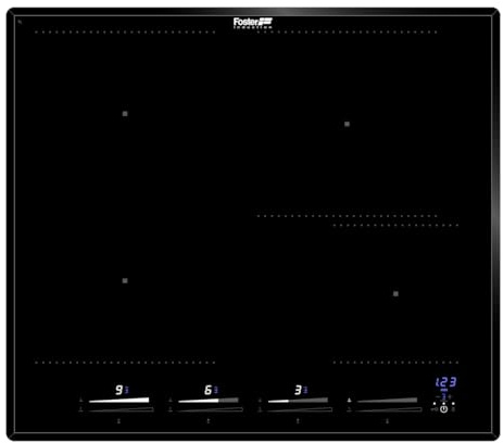 Foster 7381646 piano cottura Nero Da incasso 58 cm Piano cottura a induzione 4 Fornello(i)