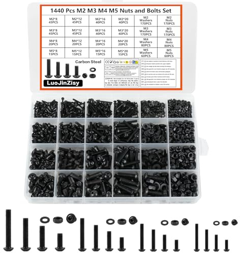 1440 PzViti M2 M3 M4 M5, Assortimento di Bulloni e Dadi