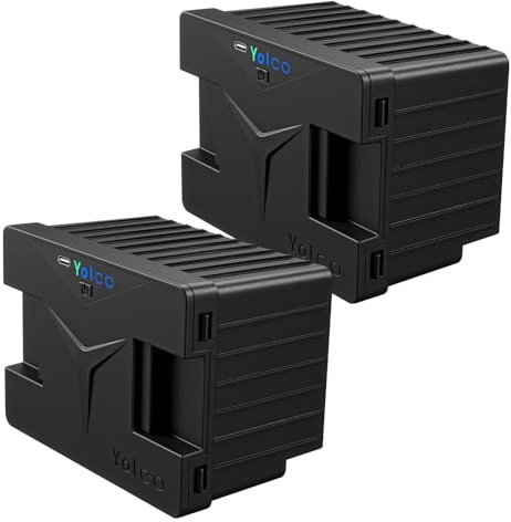 YOLCO SC4B - Paquete de 2 baterías de 15.600 mAh - Potencia portátil para neveras de 12 V/230 V, recargables y compatibles con compresor Yolco