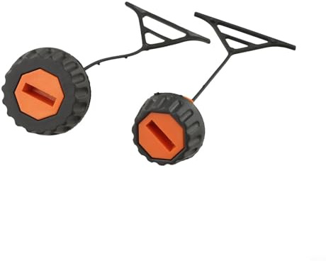 BEAZOOM 2Pcs Chainsaw Fuel Cap Oil Cap Kit, Replacement Parts for 020 021 023 024 025 026 028 034 Chainsaws, Plastic Black Orange