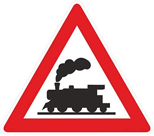 40cm Verkehrsschild Dampflok Eisenbahnschild Schild Lok Bahnübergang Bahn aus 5mm PVC