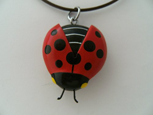 Cornelissen Kette Marienkäfer Holzanhänger Lederband, Ketten Modeschmuck Glückskäfer
