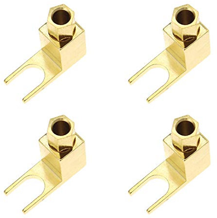 OTOTEC 4pcs Y Tipo Placcatura Oro Rame Banana a Spade Adattatore Spina Terminale Convertitore per Cavi Audio Adattatori