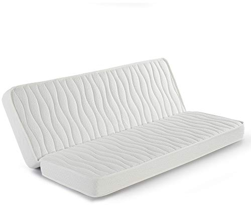 Marckonfort Klappmatratze 140x200 cm für Schlafsofa, 13 cm hoch, Stretch-Stoff mit Sicherheitsleiste und in verschiedenen Größen erhältlich