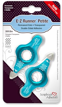 SCRAPBOOK ADHESIVES BY 3L E-Z Runner dots Refill Cartridge,Translucent,8M x 8mm