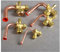 1pc Kupfer verdicken Klimaanlage Ventil BSP Gewinde 3-Wege-Bend-Flare Rohr Split Expansionsventil für Klimaanlagen,(1/4)6mm