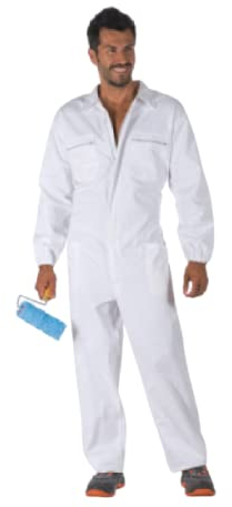 LOGICA Tuta da lavoro bianca 200gr in cotone 100% modello massua per imbianchino 9070BIANCO - XL, Bianco