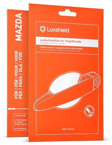 Luxshield Auto Türgriff Schutzfolie Griffmulde für Mazda 6 Limousine 3 (III) GJ/GL I 2012-2024 - Kratzschutz, Lackschutzfolie - Transparent glänzend