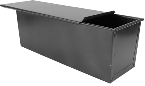 DOITOOL 1 Pieza de Molde para Hornear Tostada con Tapa Caja de Tostada Antiadherente Molde para Pan Tostado de Hierro Molde para Pan Antiadherente Latas de Pan