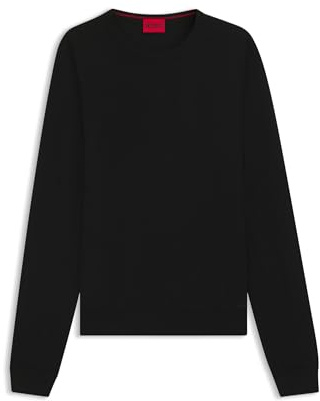 HUGO Herren San Cedric-M1 Pullover aus Schurwolle mit Logo-Stickerei