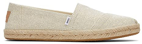 TOMS Women's Alpargata Rope Classic Loafer Flat, Natural Tan, 36.5 EU