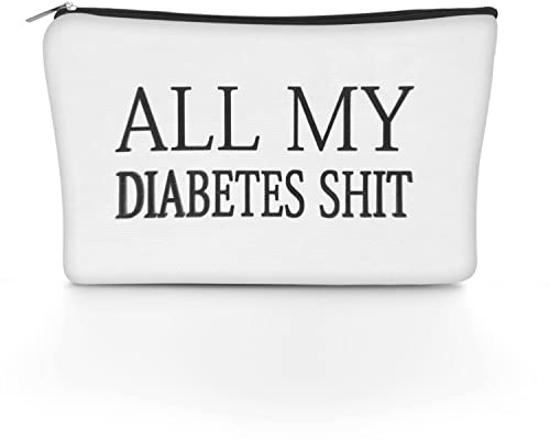 ALLY-MAGIC Y4ALLLXB Lustige Diabetiker-Reisetasche mit Aufschrift All My Diabetes Shit, Diabetes-Tragetasche, Geschenk für Diabetiker, Notfallpatienten, Diabetiker, Reisetasche, Alle, Lässige