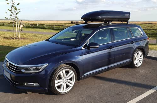 Turtle Air 2 pour Volkswagen Passat Alltrack (B8) 2015-2022 Passat Variant (B8) 2015-2022 et Volvo V60 2011-2018 Barre de toit de voiture, porte-bagages, barres Tejadilho (noir)