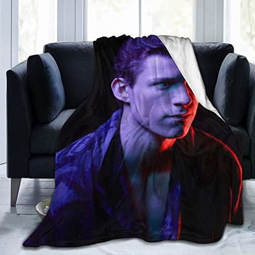 YINGD Decke Tom Holland Leichte, warme Flanelldecke, weiche Mikrofaser, flauschige Decke für Sofa, Bett, 200 x 150 cm