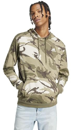 adidas Herren Seasonal Essentials Camouflage Hoodie Sweatshirt, Olive strata, XXL