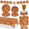 Basketball Party Dekorationen, Basketball Geburtstag Party Zubehör, enthalten Pappteller, Basketball Tischdecke, Servietten, für Kinder Jungen Basketball Fans Geburtstag