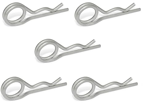 Ganter Normelemente | Federstecker | Edelstahl | GN 1024-NI-2-D | 5 Stück | doppelte Windung | Durchmesser 2mm