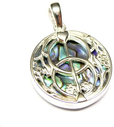 Anhänger Silber, Motivanhänger Avalon, mit Abalone Muschel, aus Sterlingsilber gearbeitet, Schmuck Damen